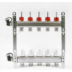 Коллекторная группа Uni-Fitt 1"х3/4" 5 выходов с расходомерами и термостатическими вентилями (450I4305)
