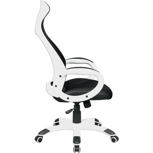 Кресло офисное Brabix Genesis EX-517 пластик белый ткань/экокожа/сетка черная (531573)