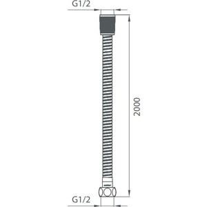 Душевой шланг Milardo 200 см, ПВХ, хром (220S200M19)