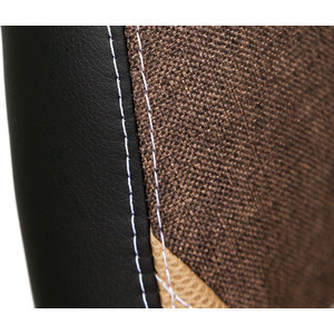 Кресло TetChair INTER кожзам/ткань черный/коричневый/бронзовый 36-6/ЗМ7-147/21
