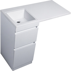 Мебель для ванной Style line Даллас Люкс 38 (100L) напольная, под стиральную машину, белая эмаль