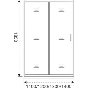 Душевая дверь Good Door Latte WTW 110х185 прозрачная, хром матовый (WTW-110-C-WE)