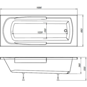 Акриловая ванна Aquanet Extra 170x70 с каркасом и панелью (205482, 206341)