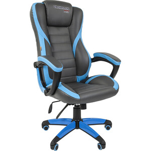 Офисное кресло Chairman game 22 экопремиум серо-голубой