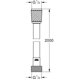 Душевой шланг Grohe Relexaflex 200 см, ПВХ, хром (28155001)