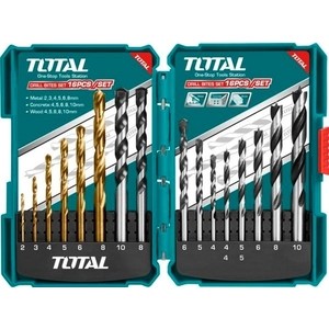 Набор сверл TOTAL по металлу, дереву и бетону 16шт (TACSD6165), по металлу, дереву и бетону 16шт (TACSD6165)
Набор сверл TOTAL по металлу, дереву и бетону 16шт (TACSD6165), по металлу, дереву и бетону 16шт (TACSD6165)