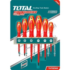 Набор отверток диэлектрических TOTAL до 1000В, 6шт (THTIS566), до 1000В, 6шт (THTIS566)
Набор отверток диэлектрических TOTAL до 1000В, 6шт (THTIS566), до 1000В, 6шт (THTIS566)