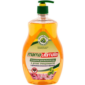 фото Концентрат для мытья посуды mama ultimate японский абрикос, бутылка, 1 л