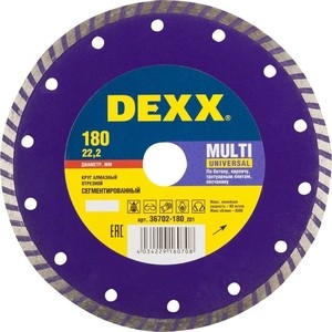 фото Алмазный диск dexx турбо для ушм 180х7х22,2 мм (36702-180z01)