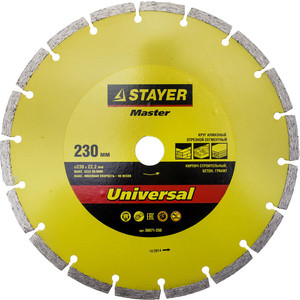 Диск алмазный Stayer Master сегментный 22,2х230 мм (36671-230), Master сегментный 22,2х230 мм (36671-230)
Диск алмазный Stayer Master сегментный 22,2х230 мм (36671-230), Master сегментный 22,2х230 мм (36671-230)