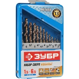 Набор сверл по металлу Зубр 13шт d 1,5-6,5 мм Эксперт (29626-H13-M), 13шт d 1,5-6,5 мм Эксперт (29626-H13-M)
Набор сверл по металлу Зубр 13шт d 1,5-6,5 мм Эксперт (29626-H13-M), 13шт d 1,5-6,5 мм Эксперт (29626-H13-M)