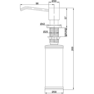 Дозатор для моющих средств Paulmark Rein черный металлик (D002-418)