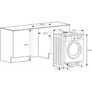 Встраиваемая стиральная машина с сушкой Graude EWTA 80.0
