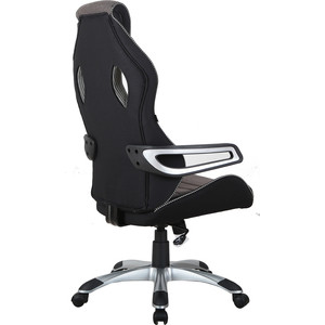 Кресло компьютерное Brabix Techno GM-002 ткань, черное/серое, вставки белые (531815)