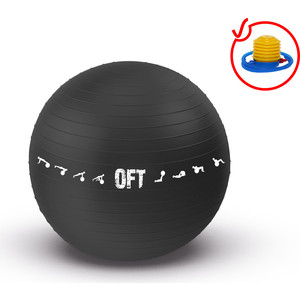 фото Фитбол original fit.tools гимнастический мяч 75 см для коммерческого использования черный