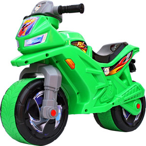 фото Каталка-мотоцикл rt ор501в6 беговел racer rz 1, цвет зеленый