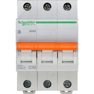 Выключатель автоматический модульный Schneider Electric 3п C 10А 4.5кА BA63 Домовой (11222), 3п C 10А 4.5кА BA63 Домовой (11222)
Выключатель автоматический модульный Schneider Electric 3п C 10А 4.5кА BA63 Домовой (11222), 3п C 10А 4.5кА BA63 Домовой (11222)