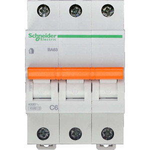 Выключатель автоматический модульный Schneider Electric 3п C 6А 4.5кА BA63 Домовой SchE 11221, 3п C 6А 4.5кА BA63 Домовой SchE 11221
Выключатель автоматический модульный Schneider Electric 3п C 6А 4.5кА BA63 Домовой SchE 11221, 3п C 6А 4.5кА BA63 Домовой SchE 11221
