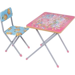 фото Набор мебели фея фея досуг №201 алфавит розовый, (стол+стул)