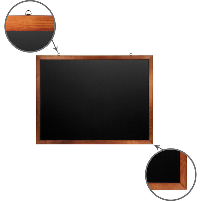 Доска магнитная BRAUBERG 236893 черная, деревянная окрашенная рамка, для мела 90x120