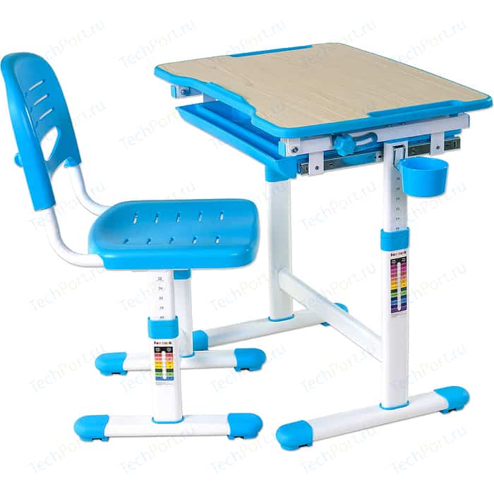 Комплект парта + стул трансформеры FunDesk Piccolino blue