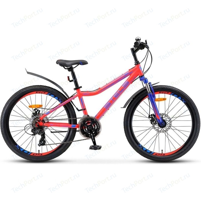 Велосипед Stels Navigator 410 MD 24 21 sp V010 (2018) 13 Неоновый красный велосипед stels navigator 670 md 2015