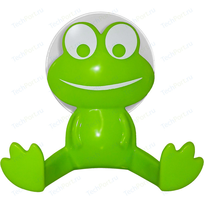 Крючок Art moon FROG двойной Лягушка на вакуумной присоске диаметр 60 мм, 9,5 х 9 х 3,5 см, макс. вес до 3 кг (699416) сувенир пасхальный sima land ангелочек артист 3 5 х 7 3 х 9 см