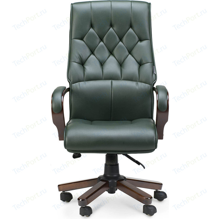 Кресло офисное NORDEN Ботичелли/дерево/зеленая экокожа