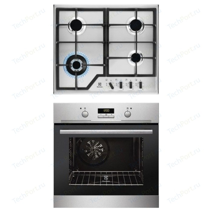 Духовой шкаф electrolux ezb52410ax серебристый