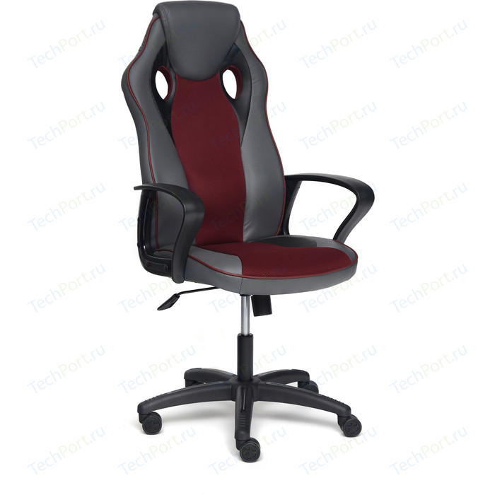 Кресло TetChair Racer кож/зам/ткань металлик/бордо 36/13 кресло tetchair trendy кожзам ткань бордо бордо 36 7 13