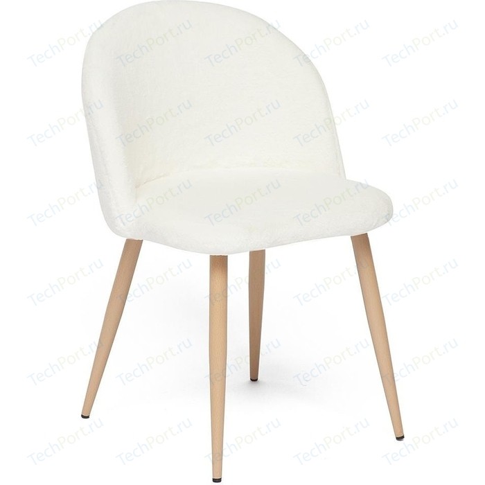 Стул TetChair MELODY (mod. 7003) ножки бук, сиденье и спинка белый плюш стул tetchair maxi каркас бук сиденье ткань натуральный бук цвет сиденья оранжевый мягкое сиденье