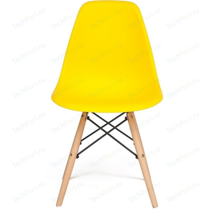 Стул TetChair Secret De Maison CINDY (EAMES) (mod. 001) дерево натуральный, металл черный, сиденье yellow стул tetchair secret de maison loft chair mod 012 red vintage