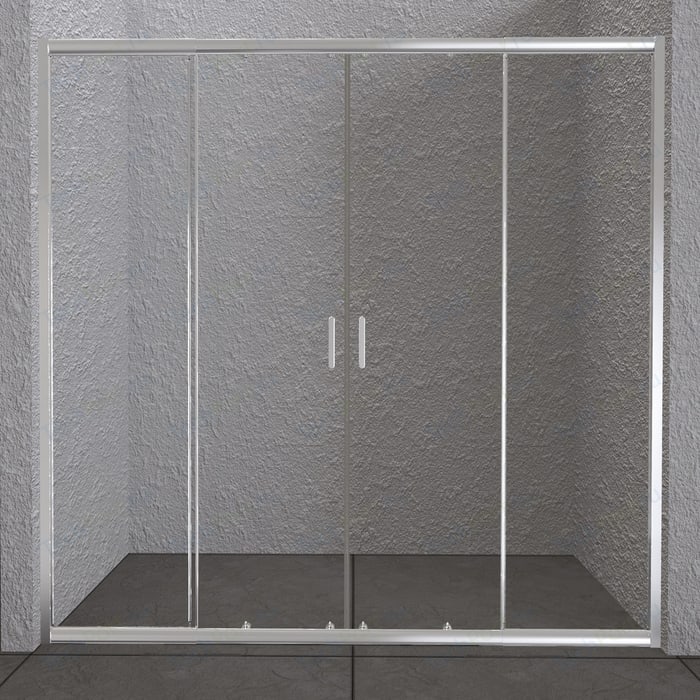 Душевая дверь BelBagno Unique 190x200 прозрачная, хром, (UNIQUE-BF-2-170/200-C-Cr)