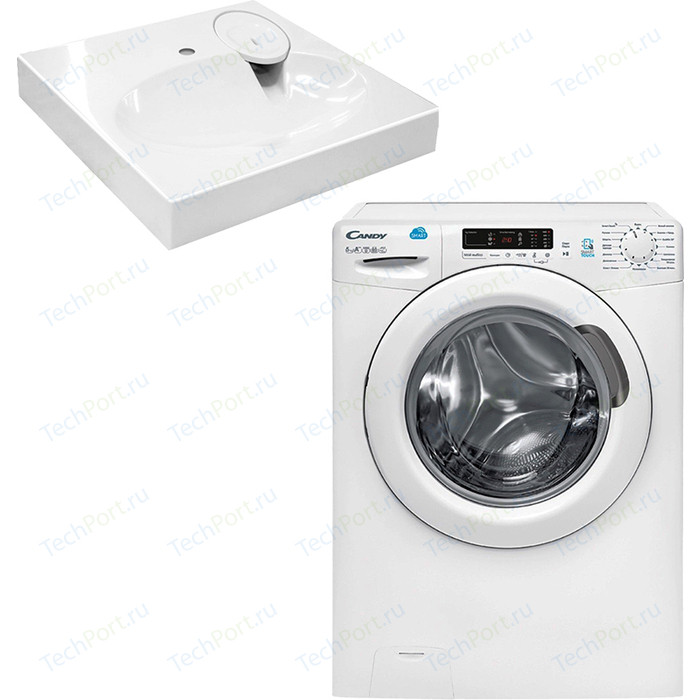 Стиральная машина с раковиной Candy CS34 1052D1/2-07 Эстет Lea 60 стиральная машина с тумбой и раковиной candy cs34 1052d1 2 07 даллас 115 напольная правая белая