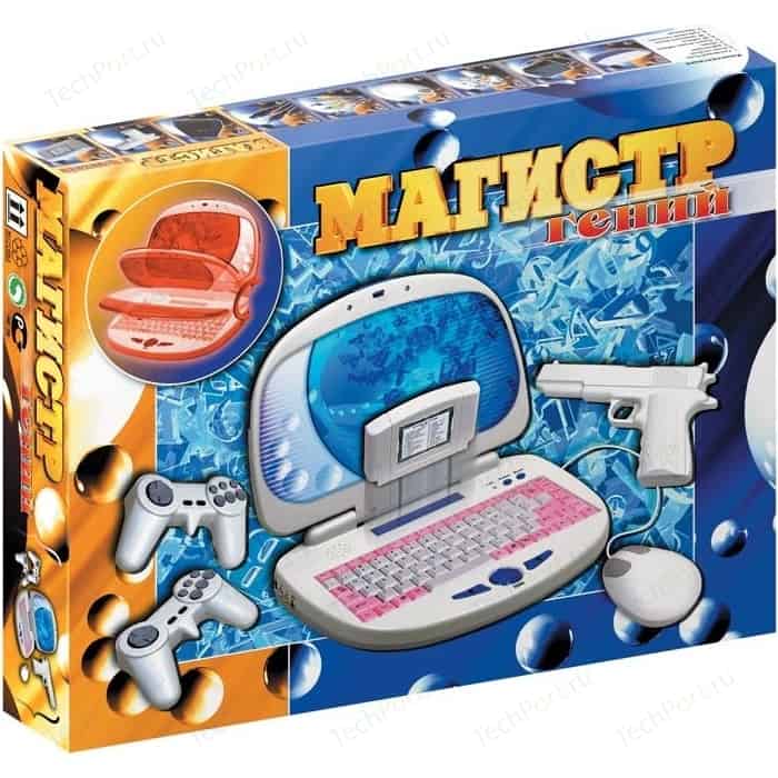 Игровая приставка Магистр Обучающий Гений + световой пистолет, джойстики, картридж, мышь, коврик. 8bit