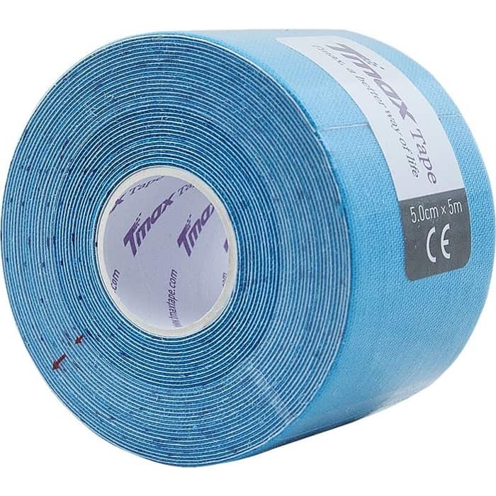 Тейп кинезиологический Tmax Extra Sticky Blue (5 см x 5 м), 423129, голубой тейп кинезиологический tmax extra sticky biege 7 5 см x 5 м 423914 телесный