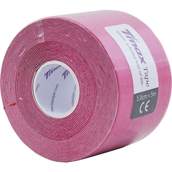 Тейп кинезиологический Tmax Extra Sticky Pink (5 см x 5 м), 423136, розовый тейп кинезиологический tmax extra sticky biege 7 5 см x 5 м 423914 телесный