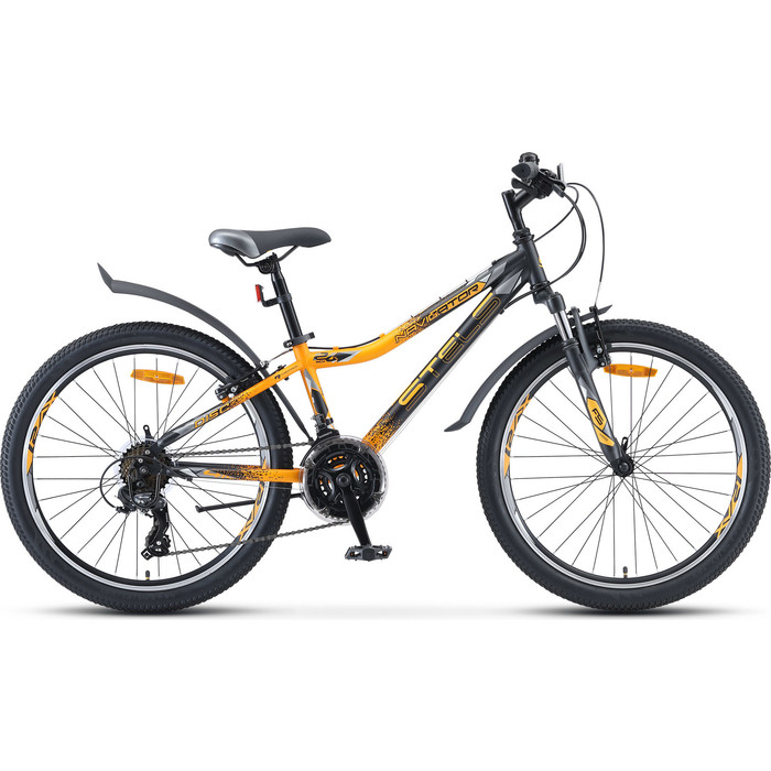 Велосипед Stels Navigator-410 V 24 21-sp V010 12 Чёрный/жёлтый велосипед stels 2612 v