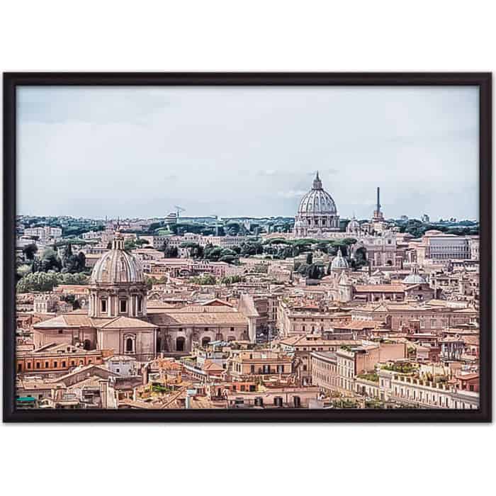 Постер в рамке Дом Корлеоне Панорама Рима 30x40 см