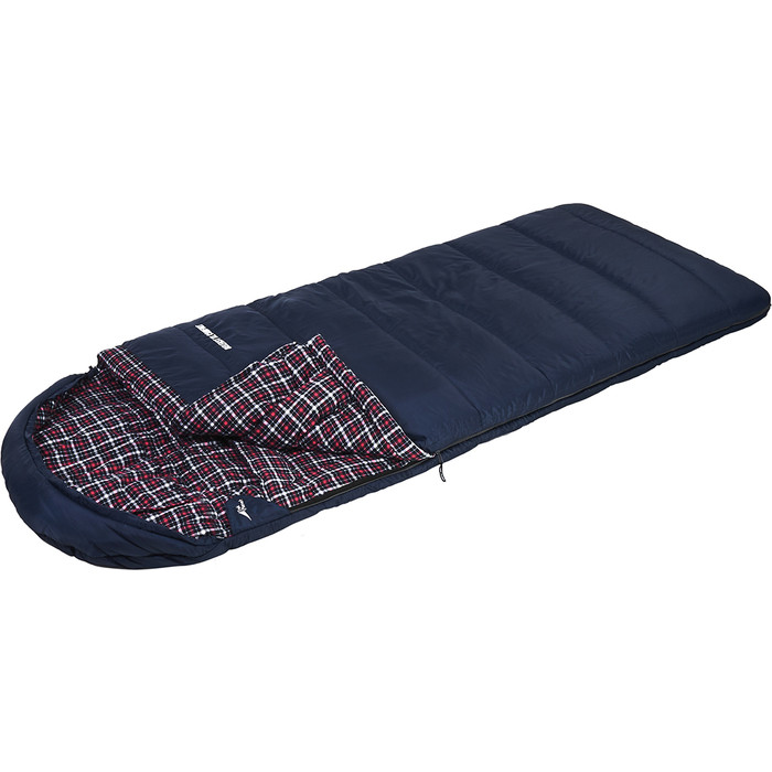 Спальный мешок TREK PLANET Belfast XL Comfort, широкий с фланелью, правая молния, цвет- черный 70394-R