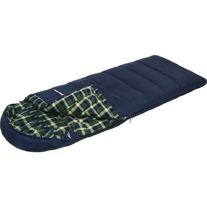 Спальный мешок TREK PLANET Chelsea XL Comfort, широкий с фланелью, правая молния, цвет- черный 70395-R
