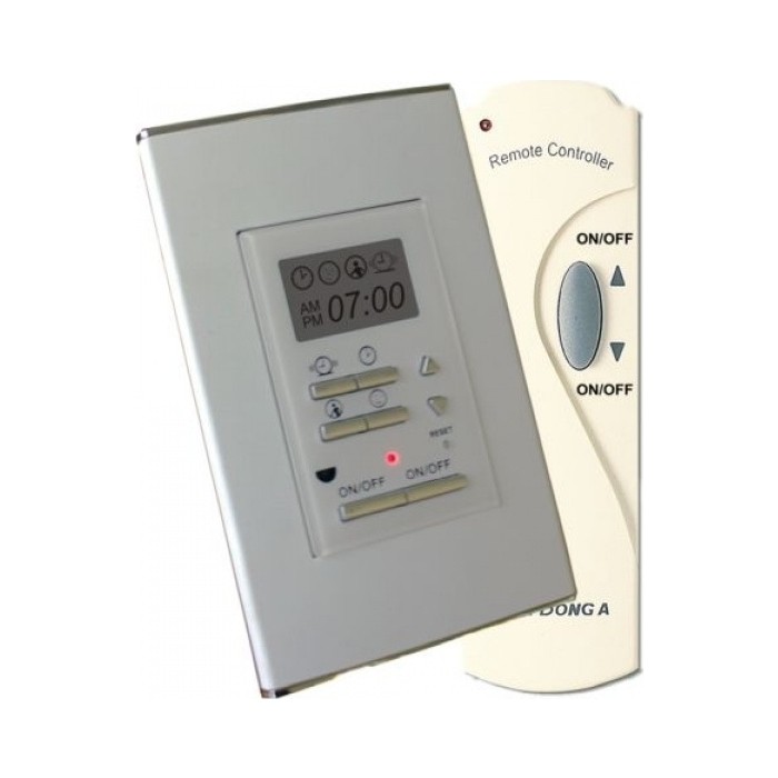 Выключатель PANASONIC SHIN DONG-A Выключатель с ДУ 2x200 Вт. TimeKeeper. Parthenon Silver
