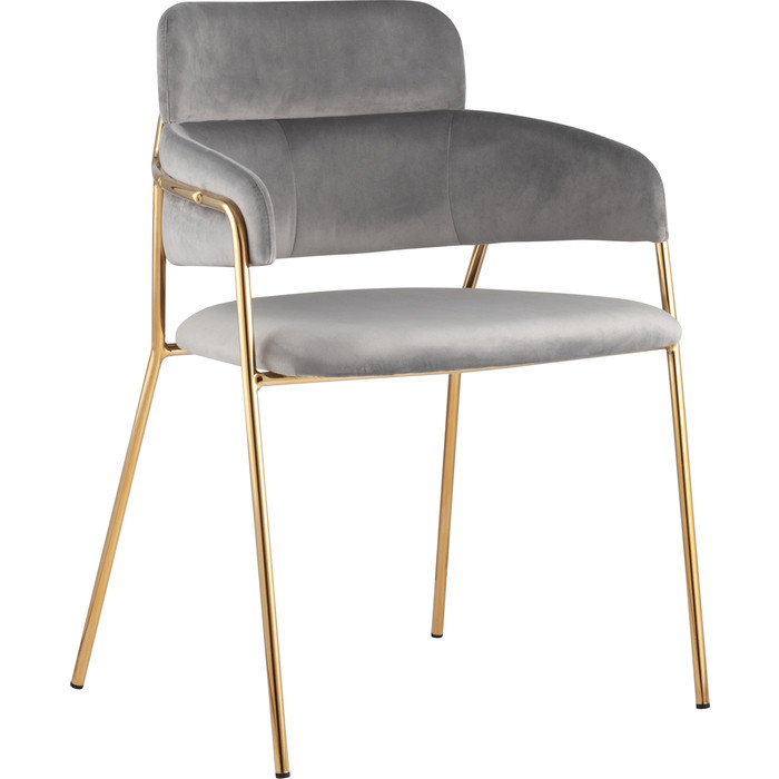 Стул Stool Group Полин вельвет светло-серый FDC6085 light grey FUT-79