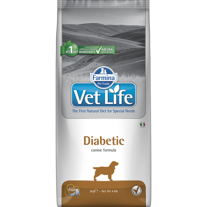Сухой корм Farmina Vet Life Diabetic для собак с сахарным диабетом 2кг