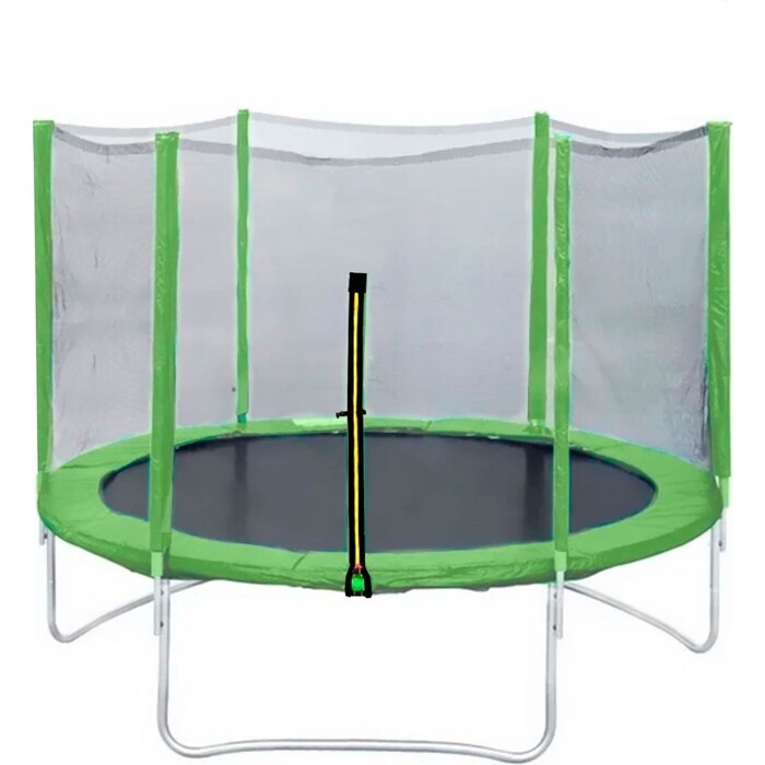 Батут DFC Trampoline Fitness 14ft наружн.сетка, св.зеленый (427см) батут dfc outra mini trampoline 50х50 цвет синий зеленый сетка диаметр 127 см