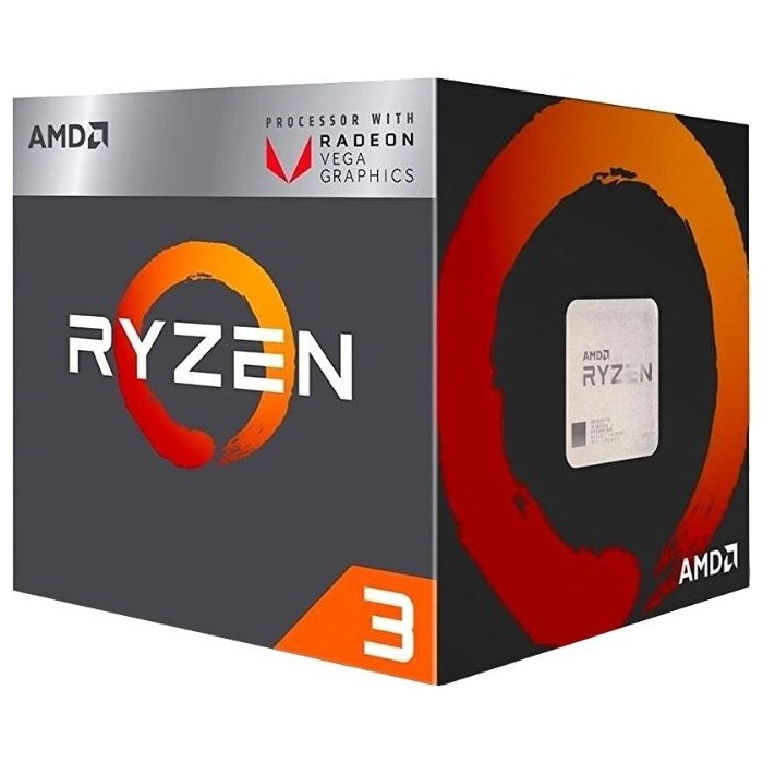 Процессор AMD Ryzen 3 2200G BOX (3.5-3.7GHz, 4MB, 65W, AM4, RX Vega Graphics)