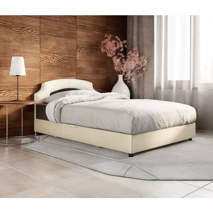 Диван-кровать Шарм-Дизайн Шарм 120 рогожка шоколад и экокожа беж