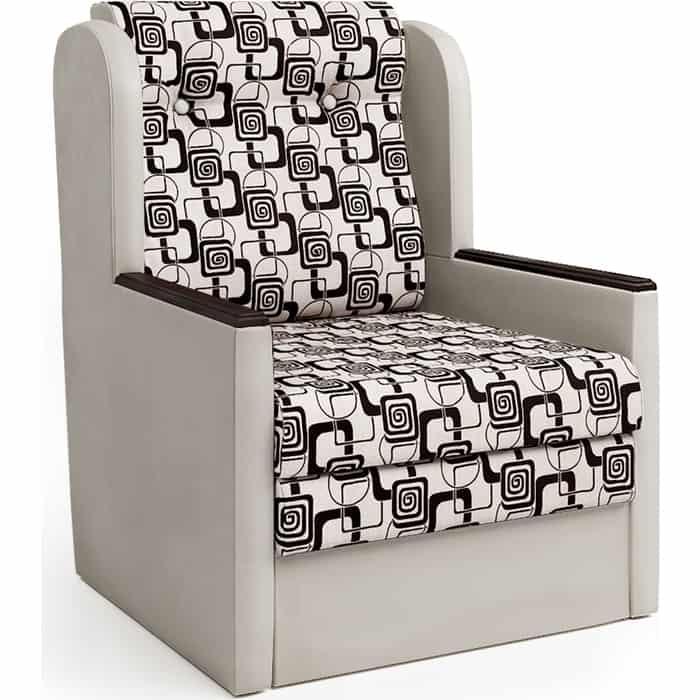 Кресло-кровать Шарм-Дизайн Классика Д экокожа беж и ромб