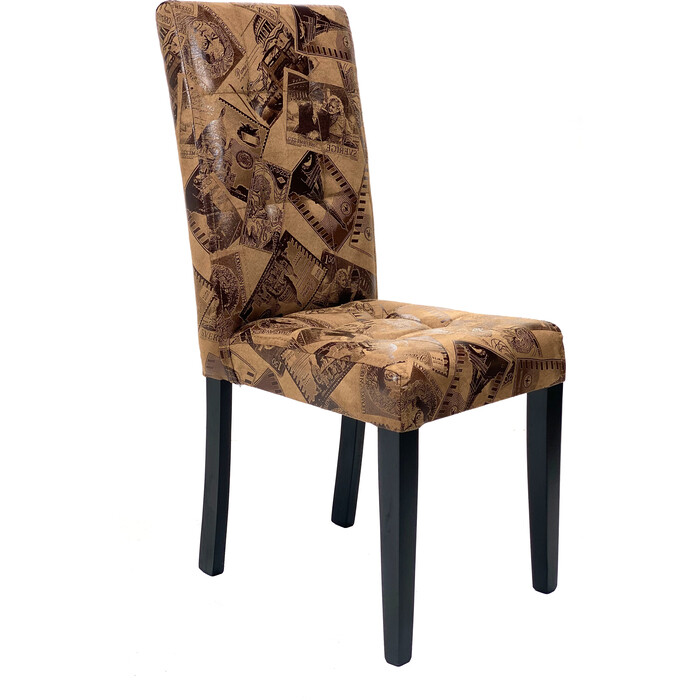 Стул TetChair Ditta бук ножки wenge, ткань коричневый (mega office 34) стул tetchair maxi каркас бук сиденье ткань натуральный бук цвет сиденья оранжевый мягкое сиденье