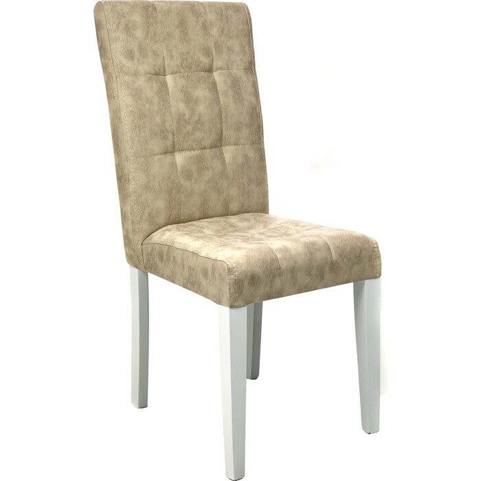 Стул TetChair Ditta бук ножки белый, экокожа бежевый (mega office 12) стул tetchair maxi каркас бук сиденье ткань натуральный бук цвет сиденья оранжевый мягкое сиденье